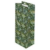  William Morris Floral Wey Pattern Wijn Cadeautas (Voorkant Gekanteld)
