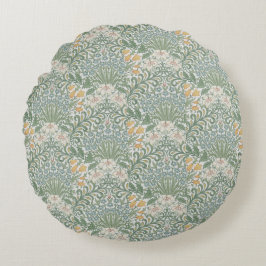 William Morris  Floral Yellow Blue Garden Rond Kussen