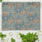 William Morris Floral Yellow Blue Iris Theedoek (Gevouwen)