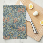 William Morris Floral Yellow Blue Iris Theedoek (Quarter Fold)