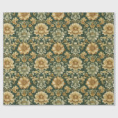 William Morris Florals verlaat kerstpatroon Cadeaupapier (Vlak)