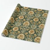 William Morris Florals verlaat kerstpatroon Cadeaupapier (Uitgerold)