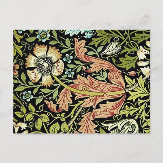 William Morris Flower design Briefkaart (Voorkant)