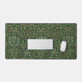 William Morris Flower Garden-Greens Bureaumat (Keyboard & Muis)