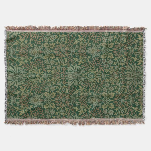 William Morris Flower Garden-Greens Deken (Voorkant)