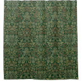 William Morris Flower Garden-Greens Douchegordijn (Voorkant)