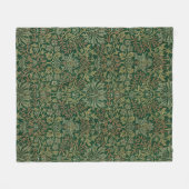 William Morris Flower Garden-Greens Fleece Deken (Voorkant (Horizontaal))