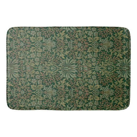 William Morris Flower Garden-Groene Badmat (Voorkant)