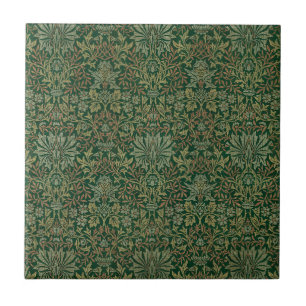 William Morris Flower Garden-Groene tinten Tegeltje