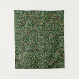 William Morris Flower Garden-Groene tinten Wandkleed
