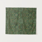 William Morris Flower Garden-Groene tinten Wandkleed (Voorkant (horizontaal))