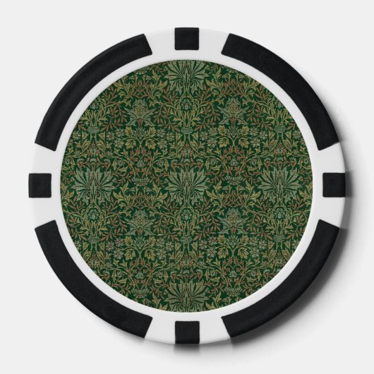 William Morris Flower Garden-Groene tuinen Poker Chips (Voorkant)