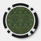 William Morris Flower Garden-Groene tuinen Poker Chips (Achterkant)