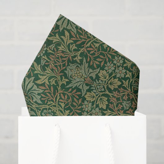 William Morris Flower Garden-Groene tuinen Tissuepapier (Cadeauzakje)