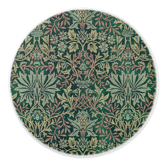  William Morris Flower Garden Keramische Knop (Voorkant)