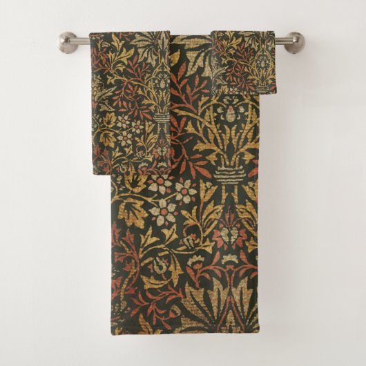 William Morris Flower Garden Tapestry Bad Handdoek (Insitu)