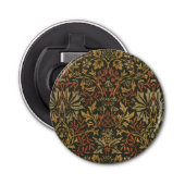 William Morris Flower Garden Tapestry Button Flesopener (Voorkant)