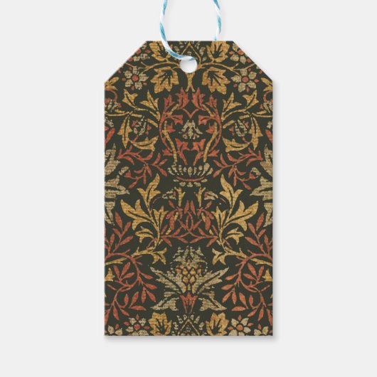 William Morris Flower Garden Tapestry Cadeaulabel (Voorkant)