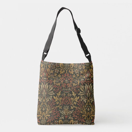 William Morris Flower Garden Tapestry Crossbody Tas (Achterkant)