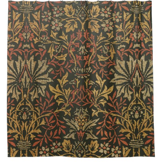 William Morris Flower Garden Tapestry Douchegordijn (Voorkant)