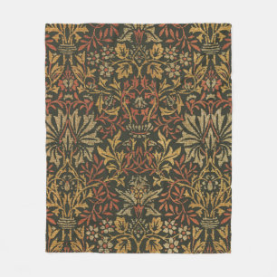 William Morris Flower Garden Tapestry Fleece Deken