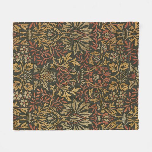 William Morris Flower Garden Tapestry Fleece Deken (Voorkant (Horizontaal))