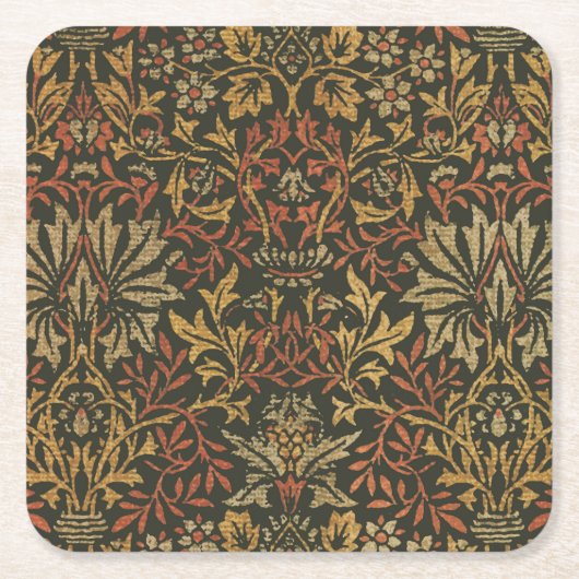 William Morris Flower Garden Tapestry Kartonnen Onderzetters (Voorkant)