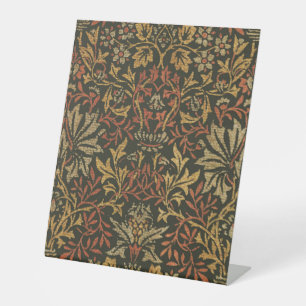 William Morris Flower Garden Tapestry Reclamebord Met Voetstuk