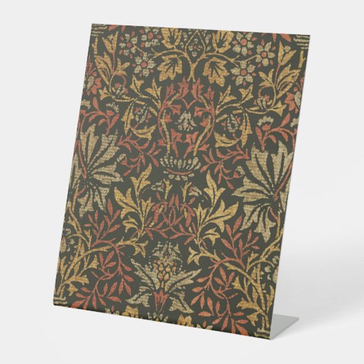 William Morris Flower Garden Tapestry Reclamebord Met Voetstuk (Voorkant)