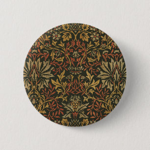 William Morris Flower Garden Tapestry Ronde Button 5,7 Cm