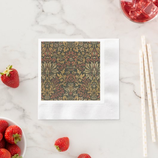 William Morris Flower Garden Tapestry Servet (Insitu)