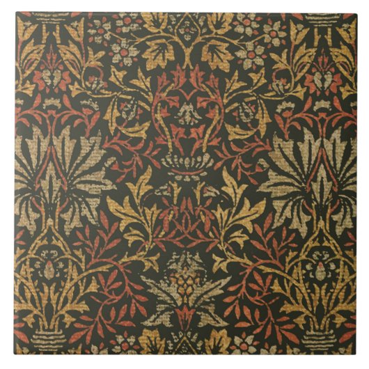 William Morris Flower Garden Tapestry Tegeltje (Voorkant)