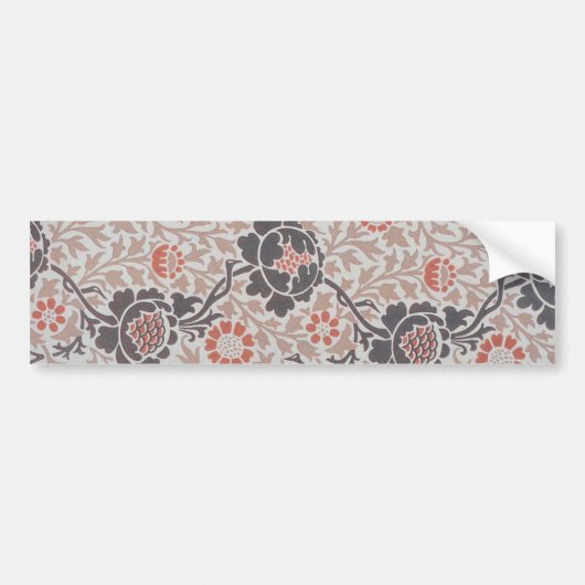 William Morris Flower Grafton Behang Bumpersticker (Voorkant)
