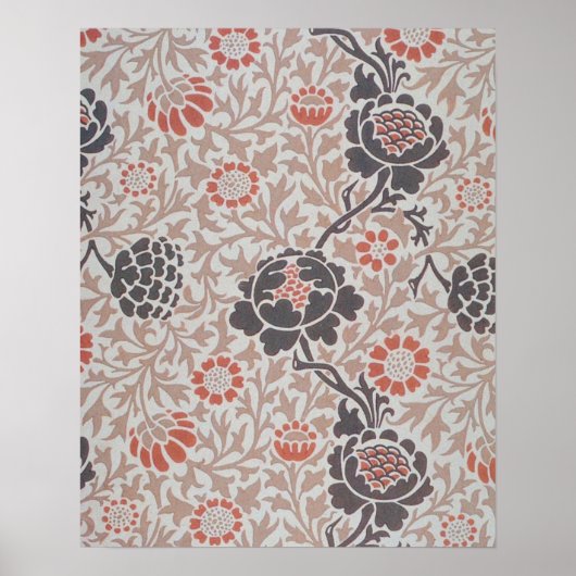 William Morris Flower Grafton Behang  Poster (Voorkant)