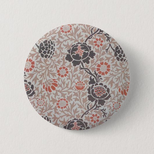 William Morris Flower Grafton Behang Ronde Button 5,7 Cm (Voorkant)