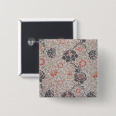 William Morris Flower Grafton Behang Vierkante Button 5,1 Cm (Voorkant /achterkant)