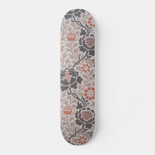 William Morris Flower Grafton Wallpaper Persoonlijk Skateboard (Voorkant)
