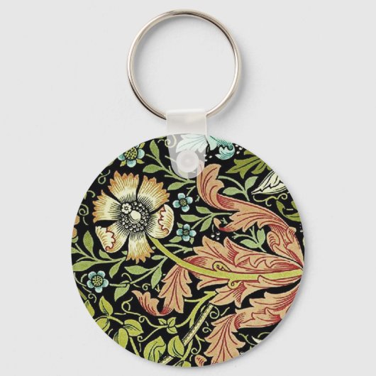 William Morris Flower-ontwerp Sleutelhanger (Voorkant)