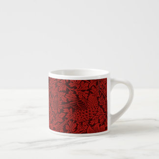 William Morris  Flowers Birds Red Espresso Kop