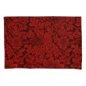 William Morris Flowers Birds Red Kussensloop (Voorkant-Links)