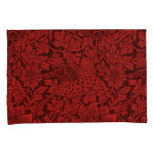 William Morris Flowers Birds Red Kussensloop (Voorkant-Rechts)