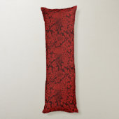 William Morris Flowers Birds Red Lichaamskussen (Achterkant (Verticaal))