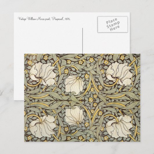 William Morris Flowers Briefkaart (Voorkant / Achterkant)
