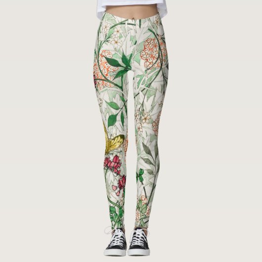 William Morris FLOWERS EN BUTTERFLIES Leggings (Voorkant)