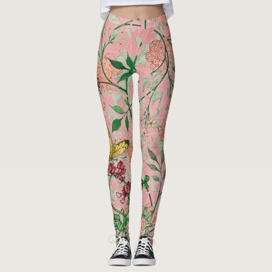 William Morris FLOWERS EN BUTTERFLIES Leggings (Voorkant)