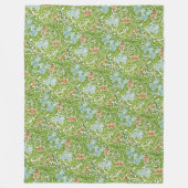 William Morris  Flowers Floral Green Pink Fleece Deken (Voorkant)