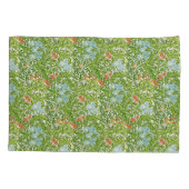 William Morris  Flowers Floral Green Pink Kussensloop (Achterkant-Links)