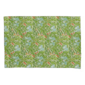 William Morris  Flowers Floral Green Pink Kussensloop (Voorkant-Links)