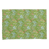 William Morris  Flowers Floral Green Pink Kussensloop (Voorkant-Rechts)