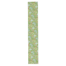 William Morris  Flowers Floral Green Pink Lange Tafelloper
